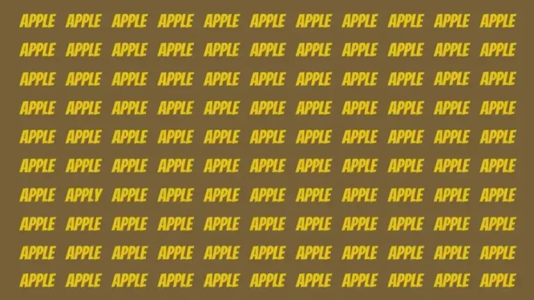 Optical Illusion IQ Test: You Are A Genius If You Detect The APPLY Among These APPLE Within 17 Seconds