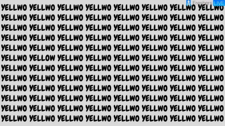 Brain Test: If You Have Eagle Eyes Find The Word Yellow In 15 Secs