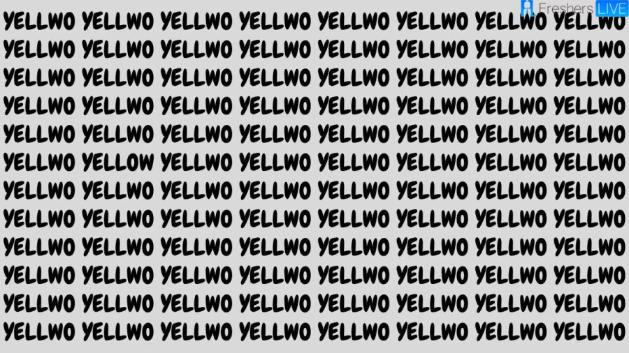 Brain Test: If You Have Eagle Eyes Find The Word Yellow In 15 Secs