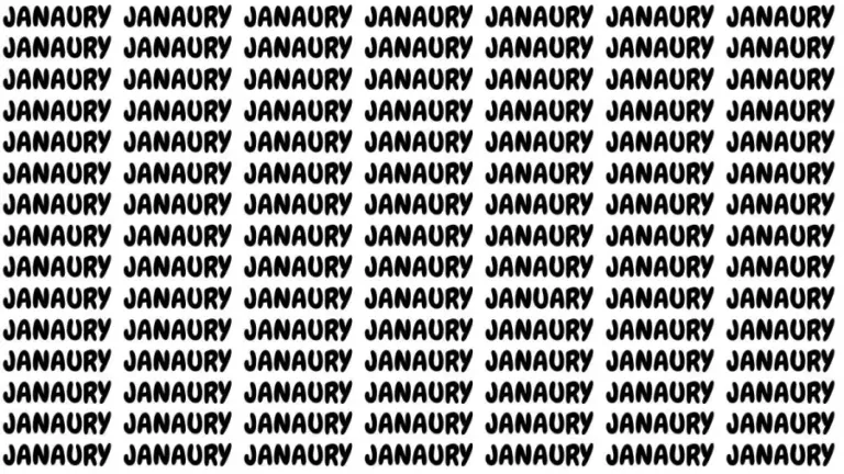 Brain Teaser: If You Have Eagle Eyes Find The Word January In 20 Secs