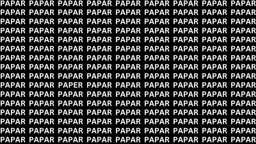 Brain Test: If You Have Hawk Eyes Find The Word Paper In 22 Secs