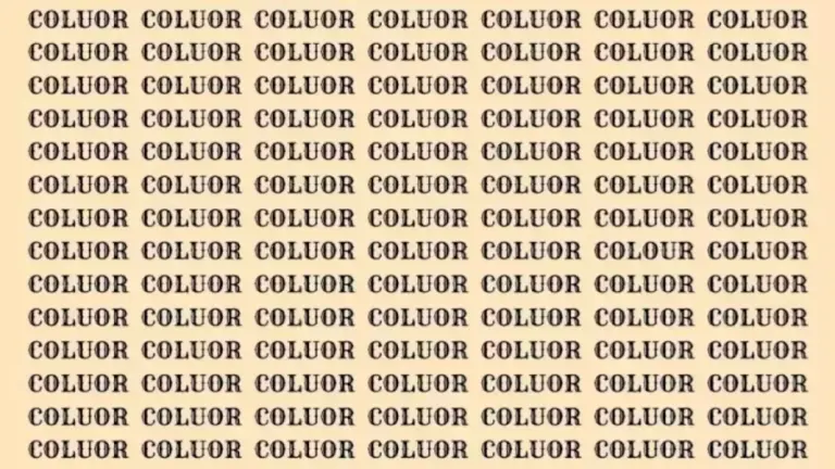 Optical illusion: If You Have Eagle Eyes Find The Word Colour In 20 Sec