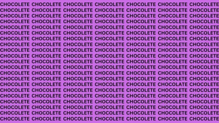 Brain Teaser: If You Have Sharp Eyes Find The Word Chocolate In 20 Secs