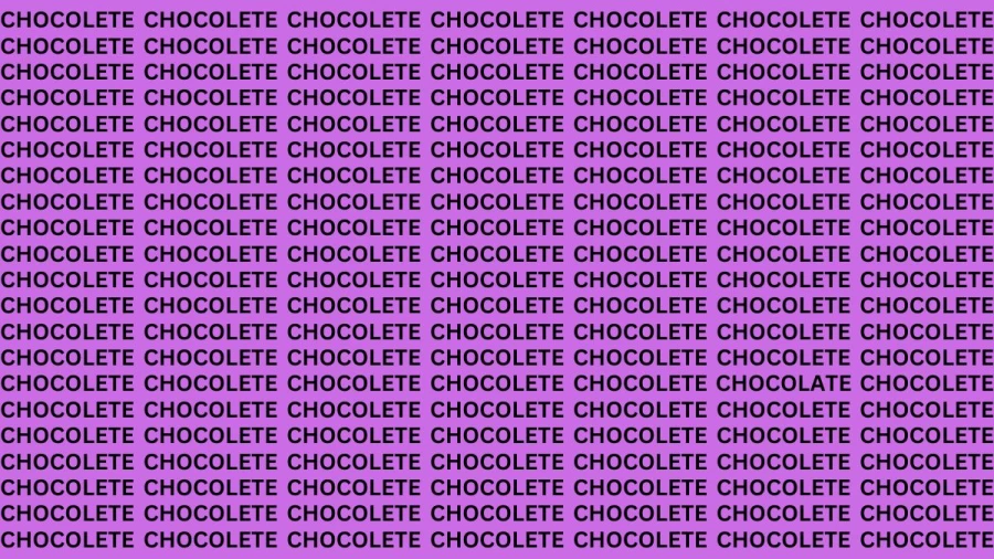 Brain Teaser: If You Have Sharp Eyes Find The Word Chocolate In 20 Secs