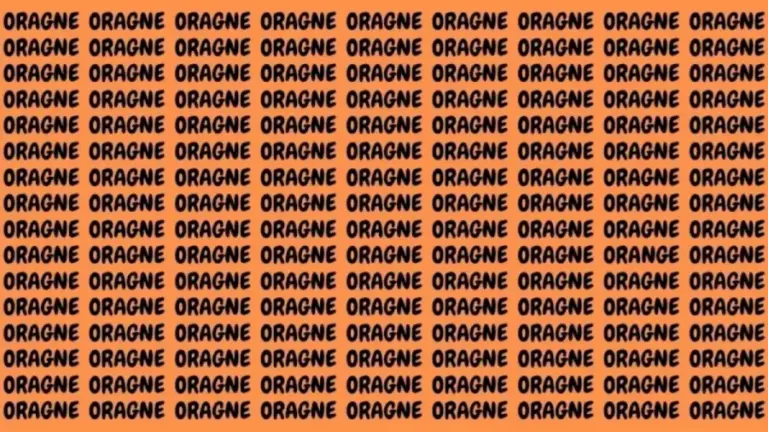 Optical Illusion: If You Have Eagle Eyes Find The Word Orange In 15 Secs