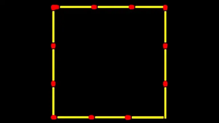 Brain Teaser: Add 4 Matches To Split The Square Into Two Equal Parts