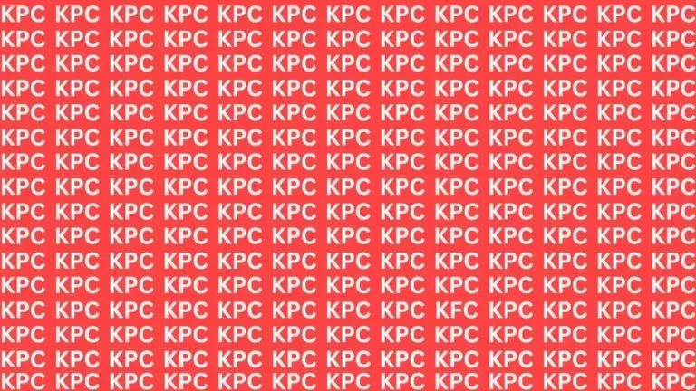 Brain Teaser Eye Test: Find the word KFC among KPC in 20 Secs