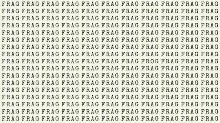 Brain Teaser: If You Have Eagle Eyes Find Word Frog in 15 Secs