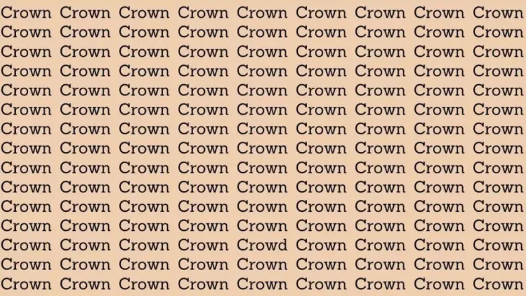 Brain Teaser: If You Have Hawk Eyes Find Crowd Among Crown In 20 Secs