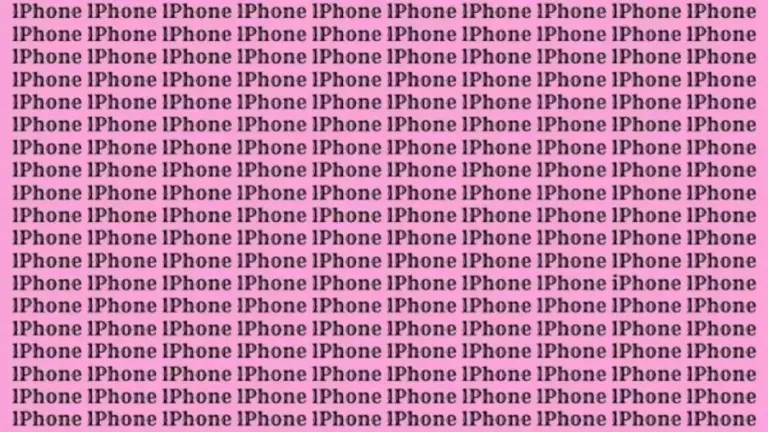 Brain Teaser: If You Have Hawk Eyes Find Word iPhone in 20 Secs