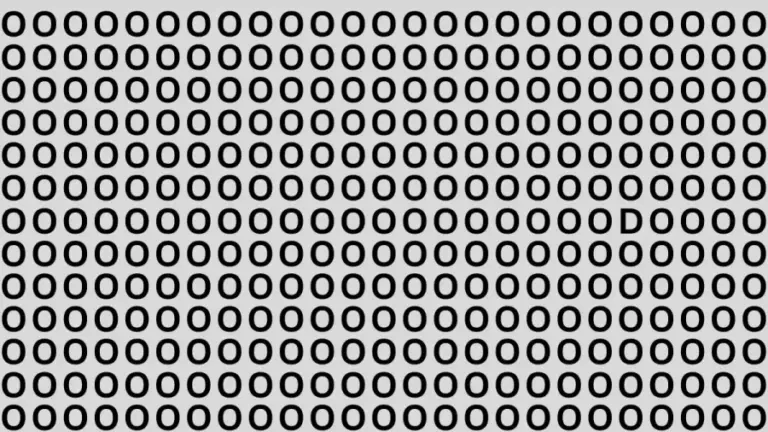 Brain Teaser: If You Have Sharp Eyes Find D Among O In 20 Secs