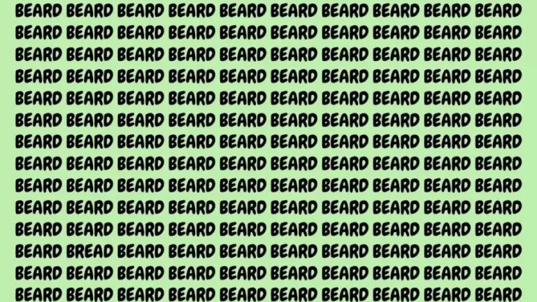 Brain Teaser: If You Have Sharp Eyes Find The Bread Among Beard In 22 Secs