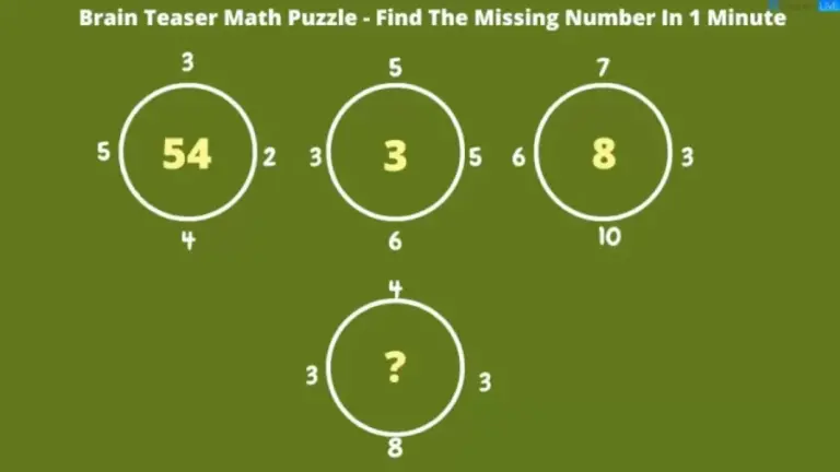 Brain Teaser Math Puzzle - Find The Missing Number In 60 Seconds