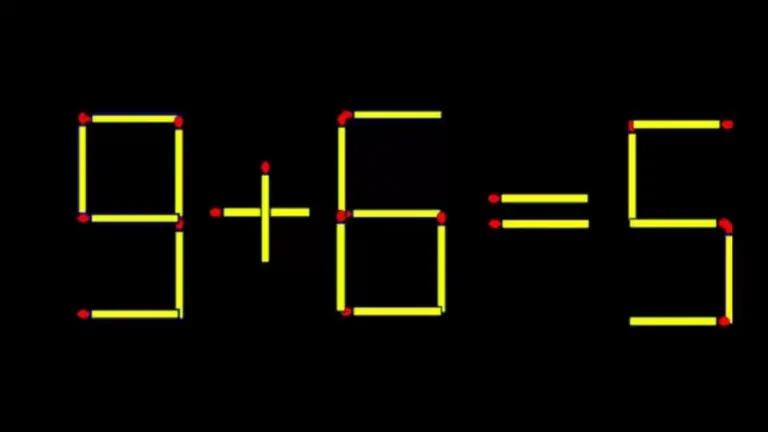 Brain Teaser: Move 1 Stick to Fix The Equation 9+6=5