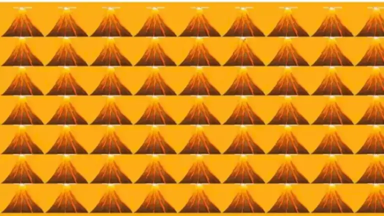 Brain Teaser Picture Puzzle - Can You Spot The Hidden Dragon Amongst These Volcano Mountains?