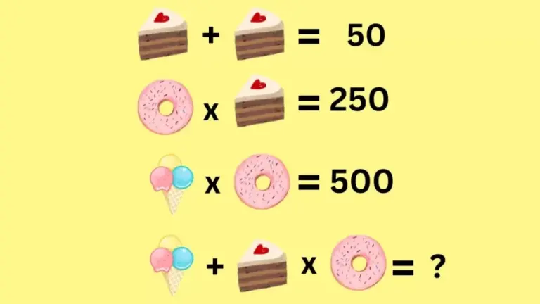 Brain Teaser: Solve This Sweet Math Puzzle In Less Than 1 Minute