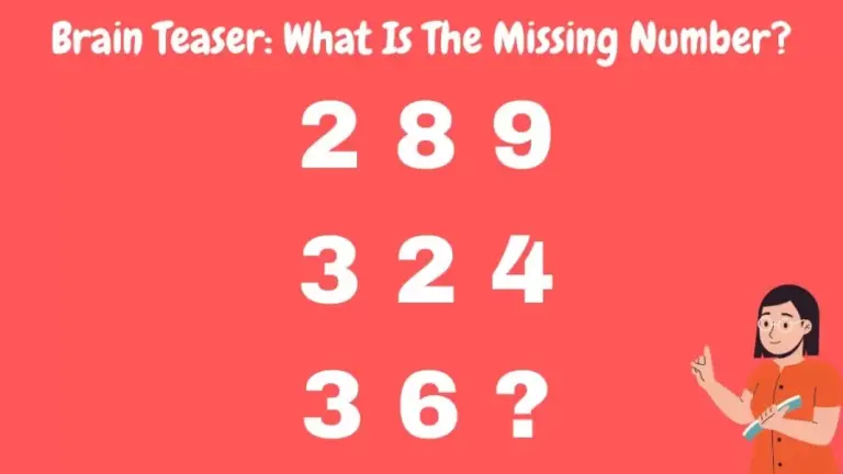 Brain Teaser: What Is The Missing Number?