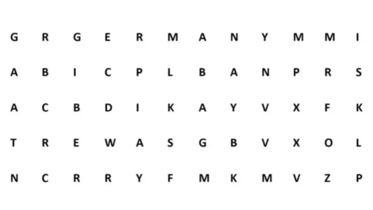 Brain Teaser Word Puzzle - Can You Find The Word Germany In 20 Secs? Eye Test