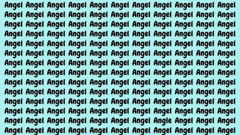 Brain Test: If You Have Eagle Eyes Find Angle Among Angel IN 18 Secs