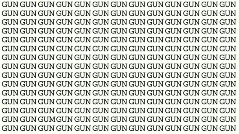 Brain Test: If You Have Eagle Eyes Find Gum Among Gun In 15 Secs