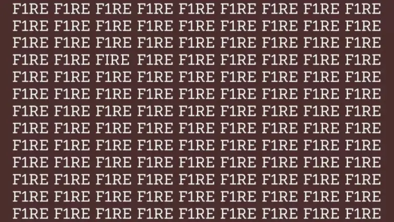 Brain Test: If You Have Eagle Eyes Find The Word Fire In 22 Secs