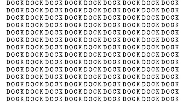 Brain Test: If You Sharp Eyes Find The Word Duck Among Dock In 20 Secs