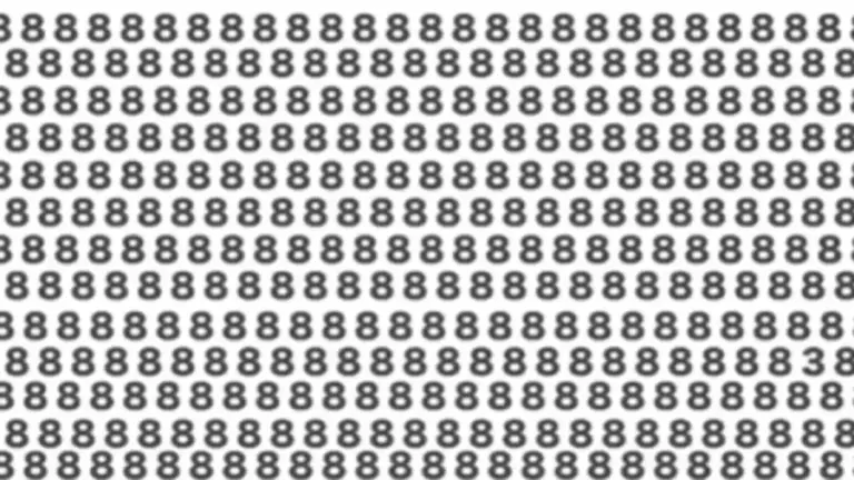 Can You Spot 3 Among These 8s Within 10 Secs? Explanation and Solution To The Optical Illusion