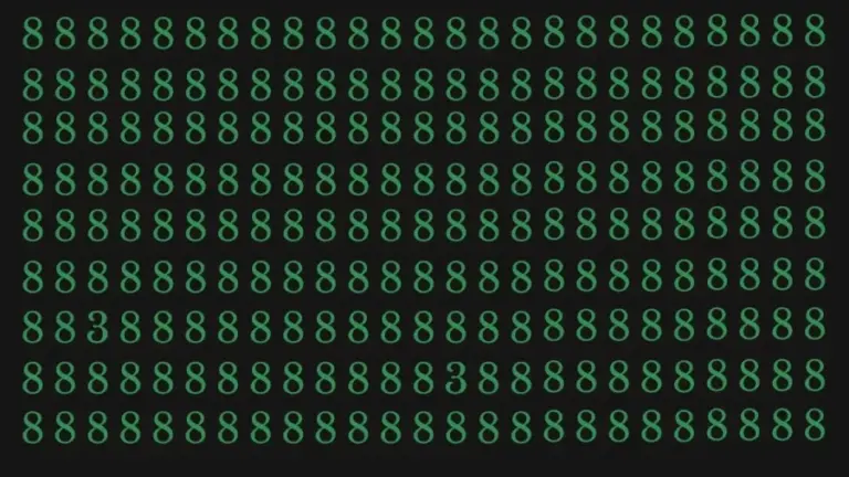Optical Illusion Challenge: If You Locate The Two 3s Among These 8s Within 20 Seconds You Have Eagle Eyes