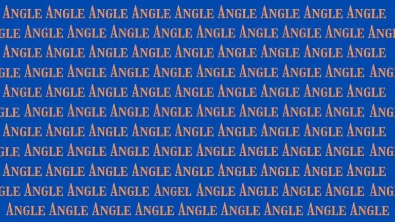 Optical Illusion Challenge: Only People With Good Eyesight Can See The ANGEL Among These ANGLE. Can You?