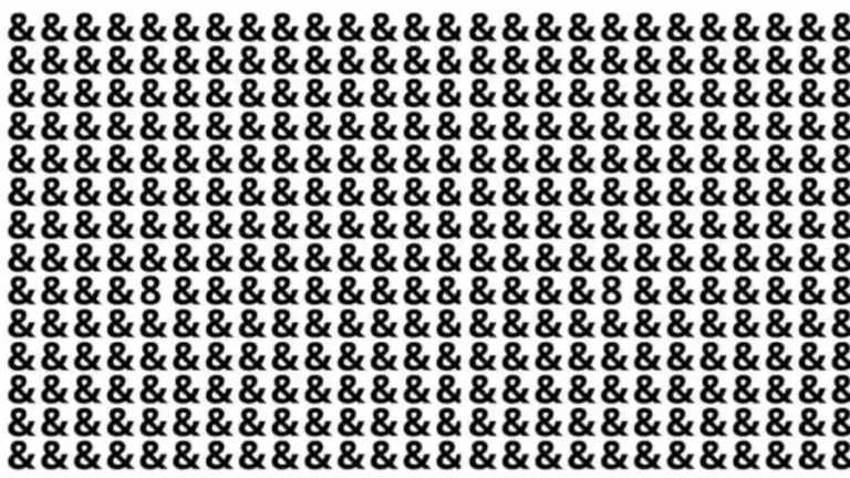 Optical Illusion Eye Test: Test You Eyes By Locating The Odd Symbol In This Image In Less Than 14 Seconds