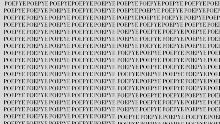 Optical Illusion: If You Have Eagle Eyes Find the Correct Word POPEYE in 20 secs