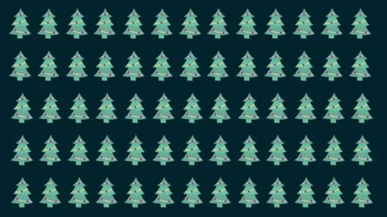 Optical Illusion To Test Your Eyes! You Have Hawk Eyes If You Locate The Odd Christmas Tree In This Image In Less Than 25 Seconds