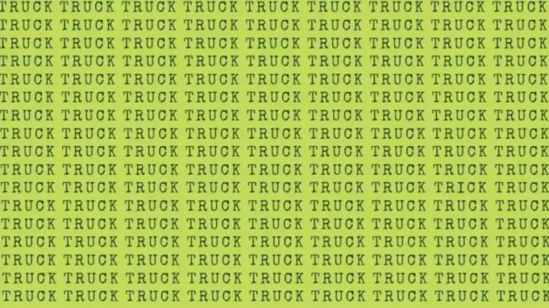 Optical illusion: If You Have Hawk Eyes Find Trick Among Truck In 15 Secs