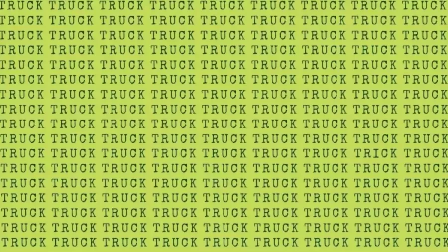 Optical illusion: If You Have Hawk Eyes Find Trick Among Truck In 15 Secs